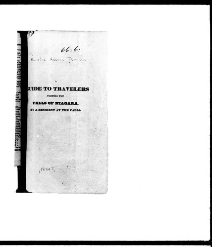 Cover for A guide to travelers visiting the falls of Niagara
