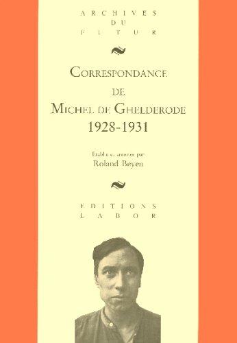 Cover for Correspondance de Michel de Ghelderode