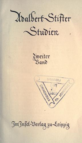 Cover for Studien
