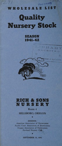 Cover for Quality nursery stock
