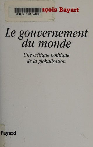 Cover for Le gouvernement du monde