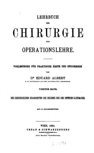 Cover for Lehrbuch der Chirurgie und Operationslehre. v. 4, 1880