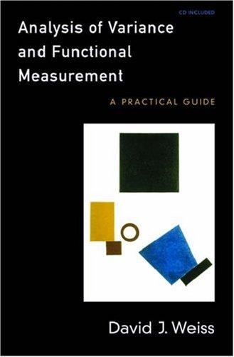 Cover for Analysis of variance and functional measurement