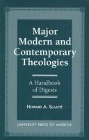 Cover for Major modern and contemporary theologies