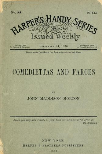 Cover for Comediettas and farces