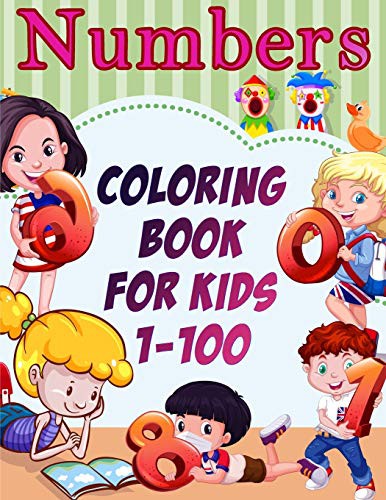 Cover for Numbers Coloring Book for Kids 1-100