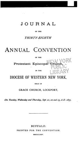 Cover for Journal of the ... Annual Convention, Diocese of Western New York