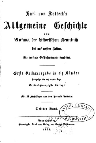 Cover for Allgemeine Geschichte vom Anfang der historischen Kenntniss bis auf unsere ...