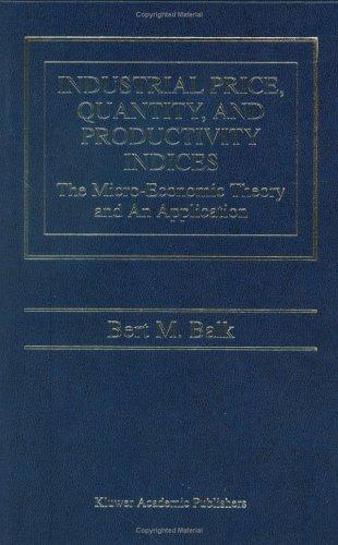 Cover for Industrial price, quantity, and productivity indices