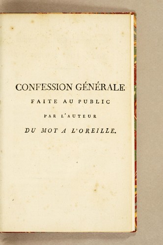 Cover for Confession générale