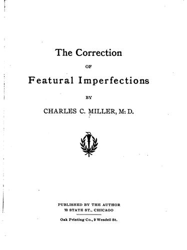 Cover for The correction of featural imperfections
