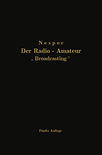 Cover for Der Radio-Amateur "Broadcasting"