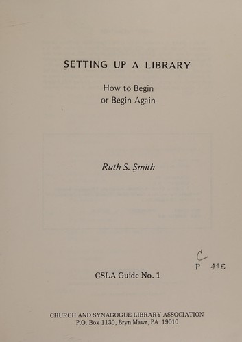 Cover for Setting up a library