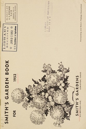 Cover for Smith's garden book for 1952