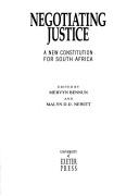Cover for Negotiating justice