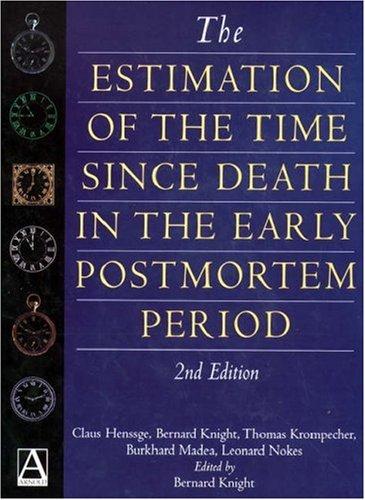 Cover for Estimation of the Time Since Death in the Early Postmortem Period