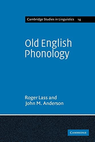 Cover for Old English Phonology