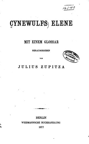 Cover for Elene