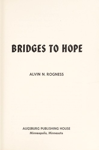 Cover for Bridges to hope