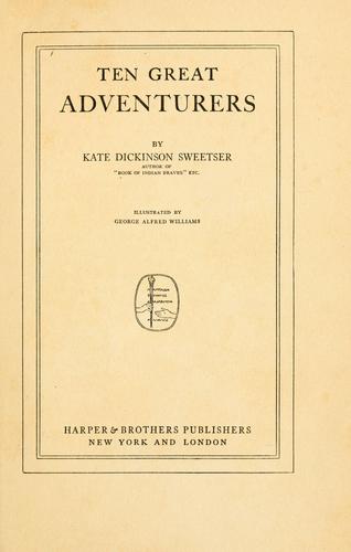Cover for Ten great adventurers