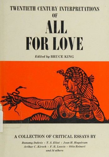 Cover for Twentieth century interpretations of All for love;