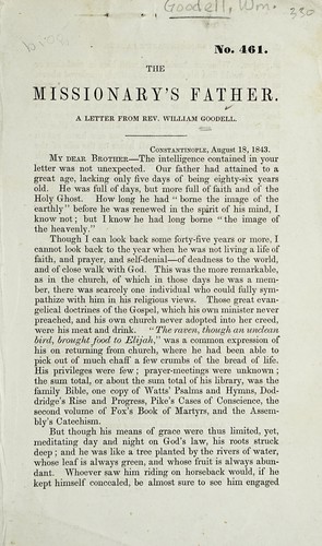 Cover for The missionary's father