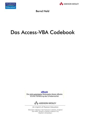 Cover for Das Access-VBA-Codebook