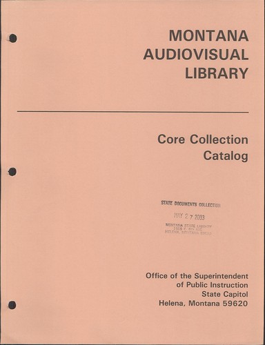 Cover for Montana Audiovisual Library