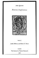Cover for Roscius Anglicanus