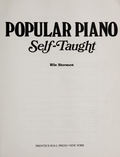 Cover for Popular piano self-taught