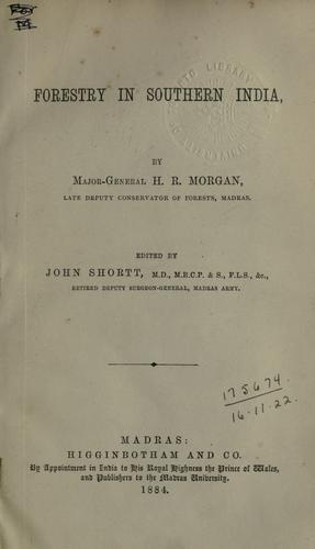 Cover for Forestry in southern India.