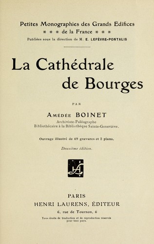 Cover for La cathédrale de Bourges