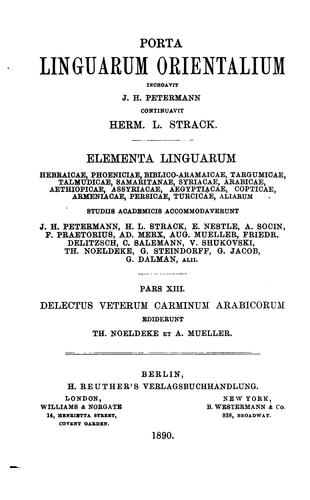 Cover for Delectus veterum carminum arabicorum