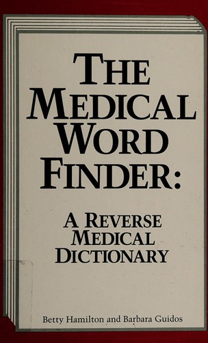 Cover for The medical word finder
