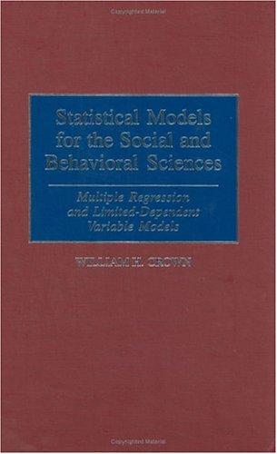 Cover for Statistical models for the social and behavioral sciences