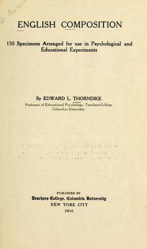 Cover for English composition
