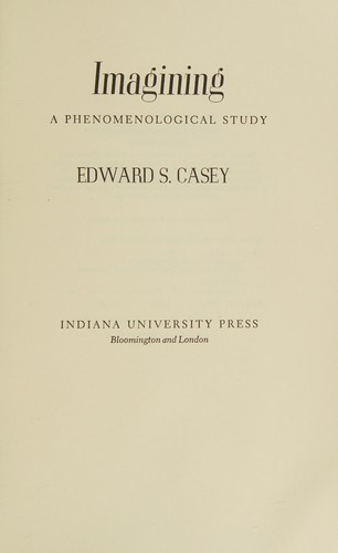 Cover for Imagining (Studies in Phenomenology and Existential Philosophy