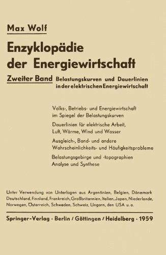 Cover for Belastungskurven und Dauerlinien in der elektrischen Energiewirtschaft
