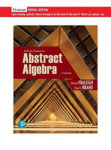 Cover for A First Course in Abstract Algebra [RENTAL EDITION]