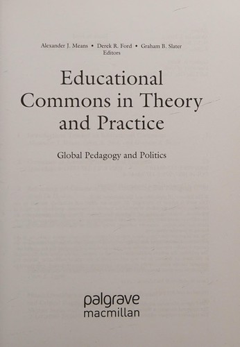 Cover for Educational Commons in Theory and Practice