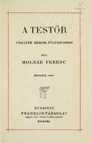 Cover for A testör
