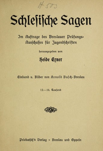 Cover for Schlesische sagen