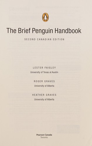 Cover for The brief Penguin handbook