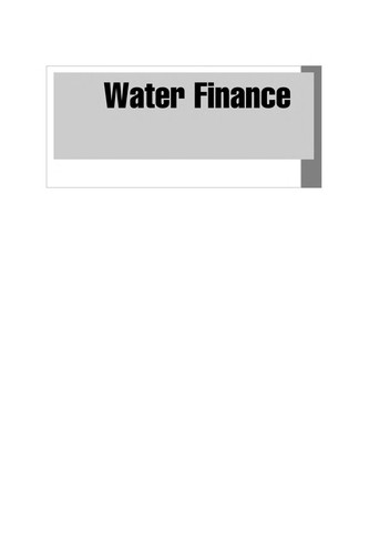 Cover for Water finance