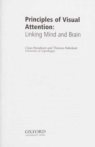 Cover for Principles of visual attention
