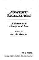 Cover for Nonprofit organizations, a government management tool