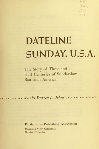 Cover for Dateline Sunday, U.S.A.