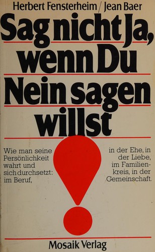 Cover for Sag nicht ja, wenn du nein sagen willst
