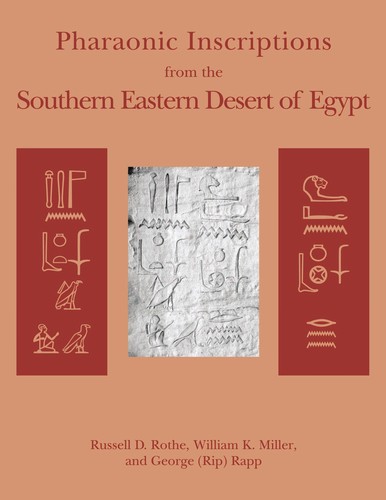 Cover for Pharaonic inscriptions from the Southern Eastern Desert of Egypt