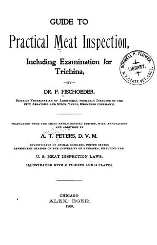 Cover for Guide to practical meat inspection